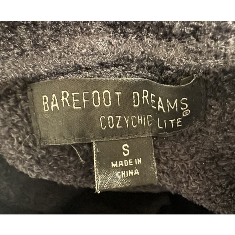 Barefoot Dreams Cozychic Lite Duster Women’s Sweater Black Open Front Pockets: S - Picture 5 of 6